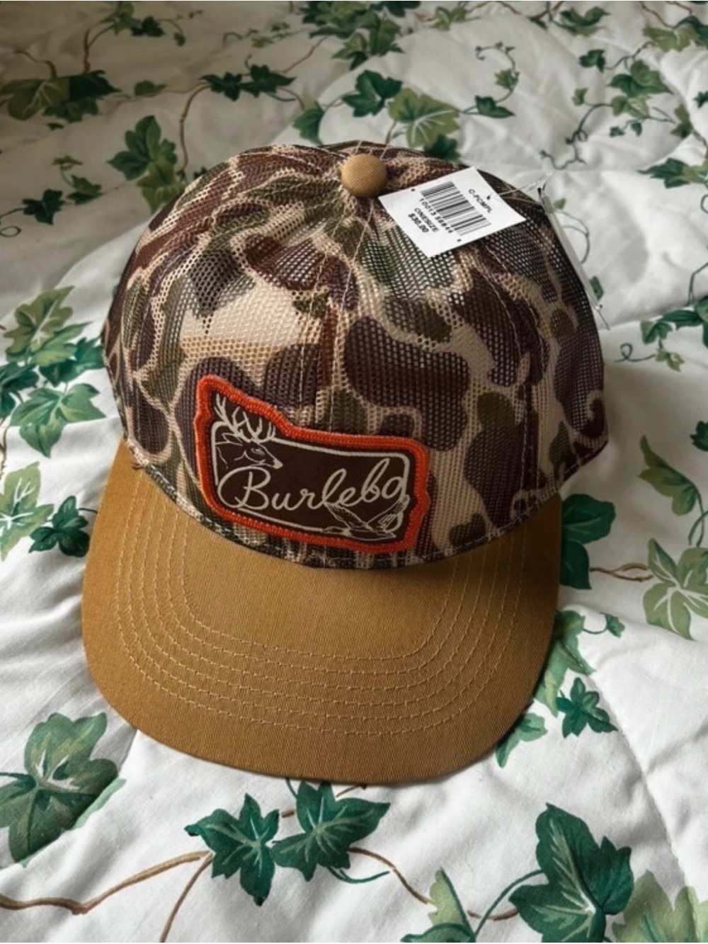 New Burlebo Deer Camo SnapBack Fishing Hunting Mesh Hat Cap New With Tags